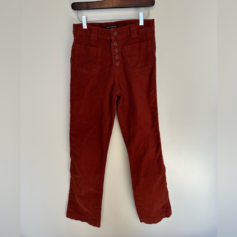 Lucky Brand high-waisted button fly corduroy pants - 2/26